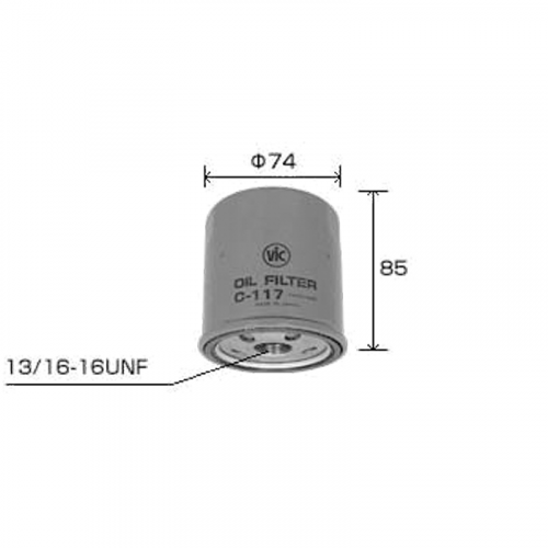  Фильтр масляный VIC C-117 в магазине Ойл Бар в Южно-Сахалинске