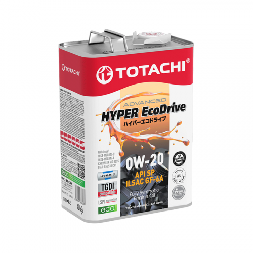 Масло моторное TOTACHI HYPER ECO DRIVE 0W-20 SP/GF-6A в магазине Ойл Бар в Южно-Сахалинске