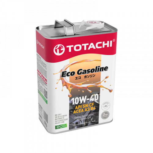 Масло моторное TOTACHI ECO GASOLINE 10W-40 SN/CF A3/B4 в магазине Ойл Бар в Южно-Сахалинске